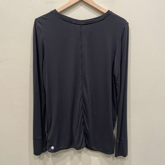 Zella Women's Black Twisted Hem Long Sleeve Top - Size: Large - Picture 2 of 6